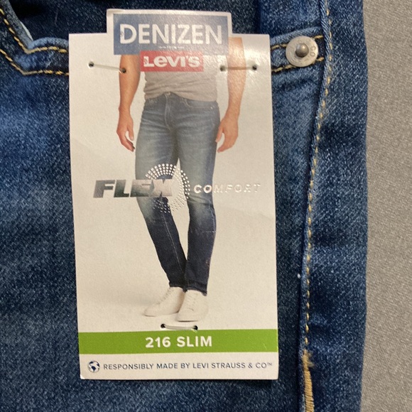 Denizen Levi’s 216 slim 30x30 blue denim jeans 63%cotton 36%polyester 1%elastane - Picture 5 of 9